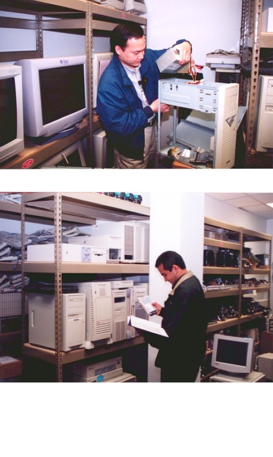 An IT services stockroom